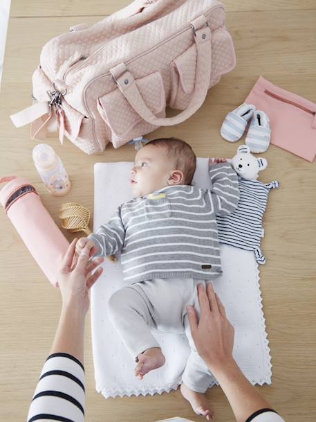 Sac à langer Journée multipoches vertbaudet rose poudré 8 - vertbaudet enfant 