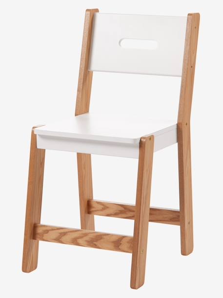 Chaise enfant, assise H 45 cm LIGNE ARCHITEKT blanc/bois+Rose/bois+Vert/bois 1 - vertbaudet enfant 