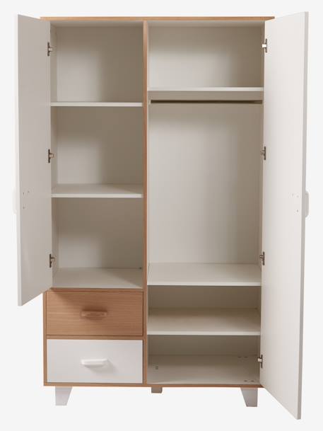 Armoire 2 portes + 2 tiroirs LIGNE HOPLA blanc 9 - vertbaudet enfant 