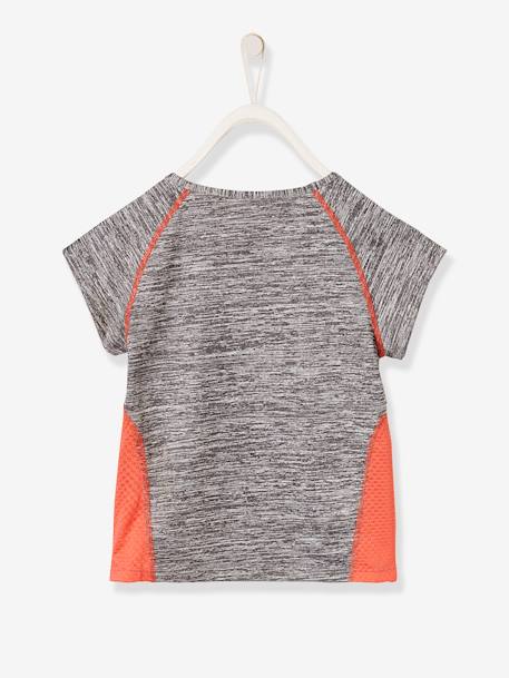 T-shirt fille sport manches courtes motif étoile gris 2 - vertbaudet enfant 