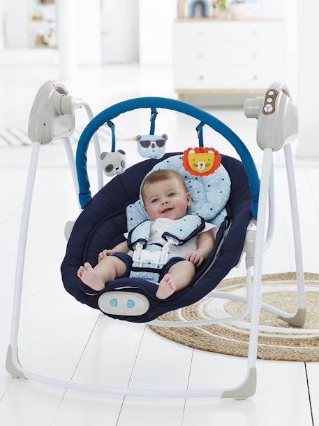 Balancelle avec arche de jeux Babyswing vertbaudet gris 11 - vertbaudet enfant 