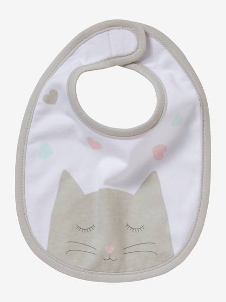 Lot de 5 bavoirs naissance lot chat rose 3 - vertbaudet enfant 