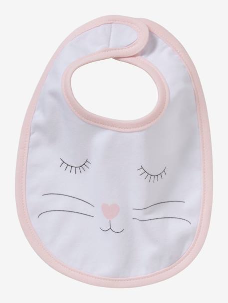 Lot de 5 bavoirs naissance lot chat rose 4 - vertbaudet enfant 