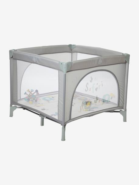 Parc pliant de voyage Baby'park VERTBAUDET gris+marine 1 - vertbaudet enfant 