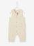 Combinaison bébé naissance garçon en gaze de coton brodée beige 2 - vertbaudet enfant 