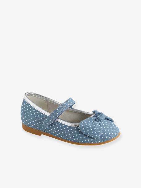 Ballerines scratchées fille collection maternelle BLUE DENIM 1 - vertbaudet enfant 