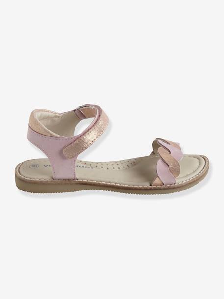 Sandales scratchées fille en cuir ROSE 2 - vertbaudet enfant 