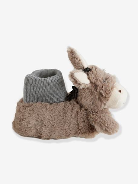 Chaussons bébé garçon esprit peluche GRIS 5 - vertbaudet enfant 