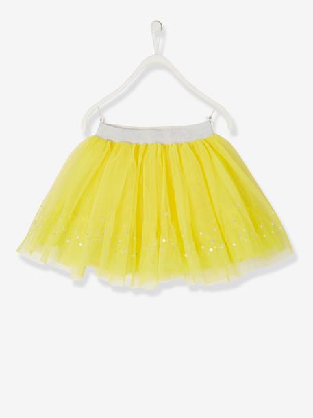 Jupon en tulle à sequins JAUNE CLAIR 2 - vertbaudet enfant 