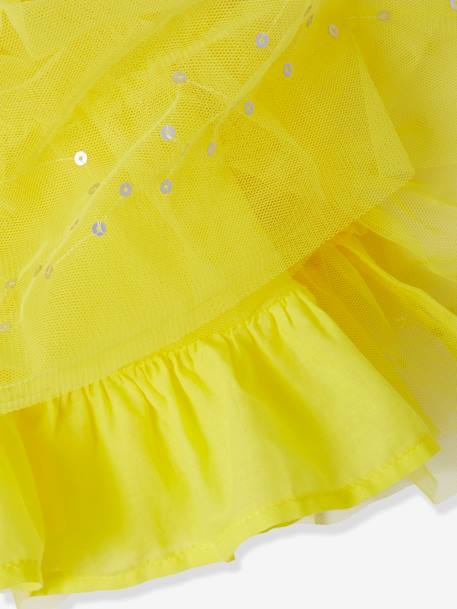 Jupon en tulle à sequins JAUNE CLAIR 5 - vertbaudet enfant 