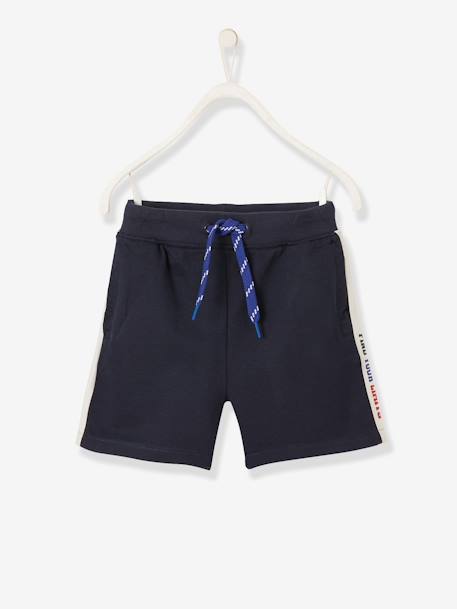 Short sport à bandes garçon Marine grisé 3 - vertbaudet enfant 