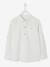 Chemise col Mao en coton/lin garçon manches retroussables blanc+bleu ciel+Bleu moyen+vert 6 - vertbaudet enfant 