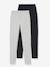 Lot de 2 leggings Basics unis fille gris chiné+noir+lot gris anthracite + bleu mar 2 - vertbaudet enfant 