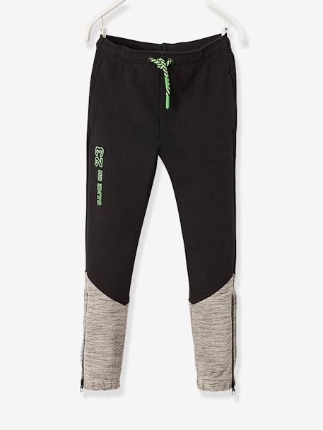 Pantalon de sport garçon en matière technique détails fluo Noir 6 - vertbaudet enfant 