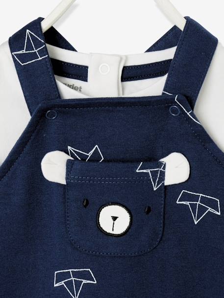 Ensemble bébé naissance bob, body et salopette bateaux blanc/bleu 6 - vertbaudet enfant 