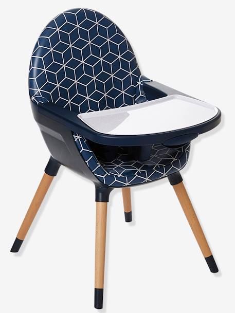 Chaise haute évolutive 2 hauteurs TopSeat bleu imprimé 2 - vertbaudet enfant 