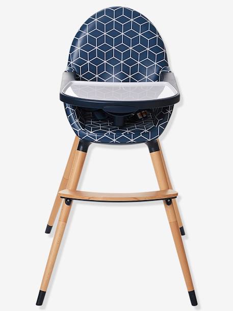 Chaise haute évolutive 2 hauteurs TopSeat bleu imprimé 3 - vertbaudet enfant 