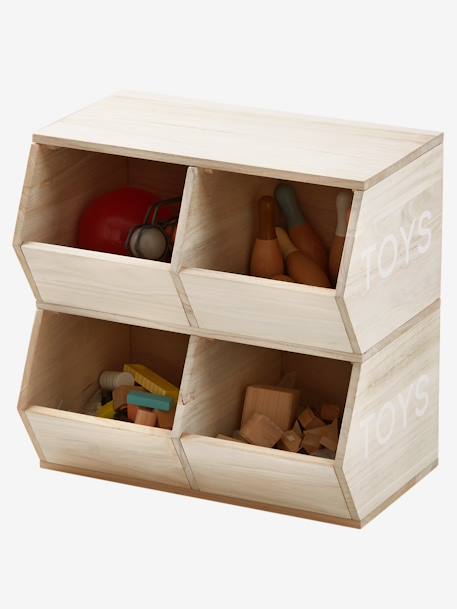 Meuble 4 bacs Toys BOIS 1 - vertbaudet enfant 