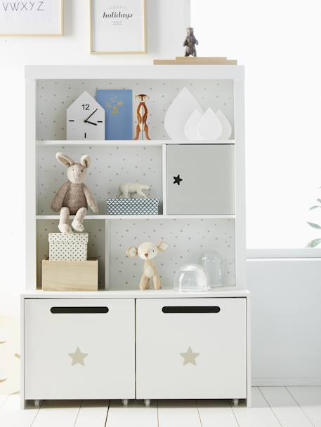 Etagère de rangement LIGNE SIRIUS blanc / gris 4 - vertbaudet enfant 