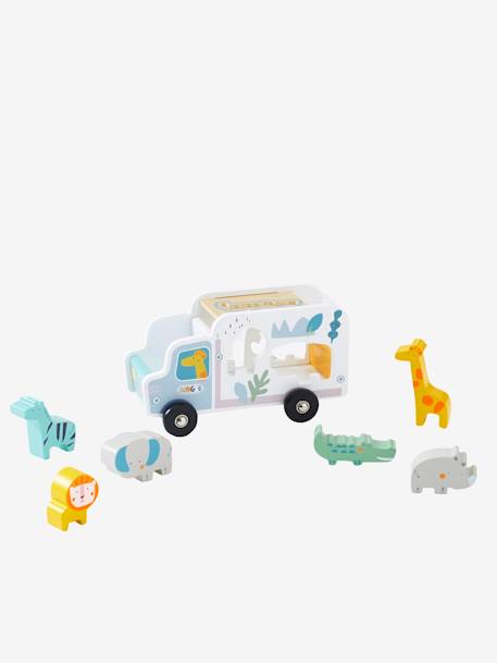 Camion d'encastrement Jungle en bois FSC® multicolore 5 - vertbaudet enfant 