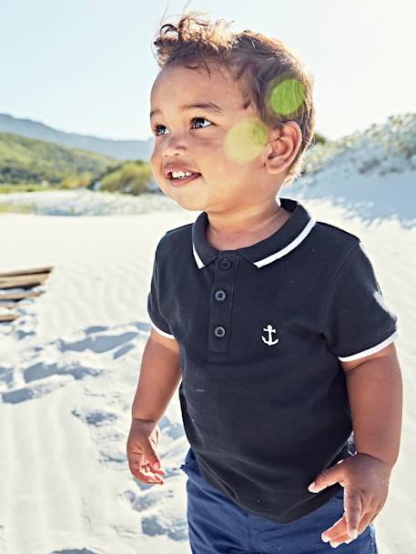 Polo brodé ancre poitrine bébé personnalisable  - vertbaudet enfant