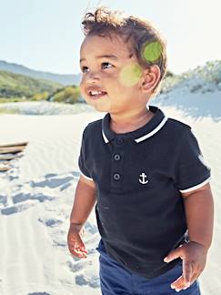 -Polo brodé ancre poitrine bébé personnalisable