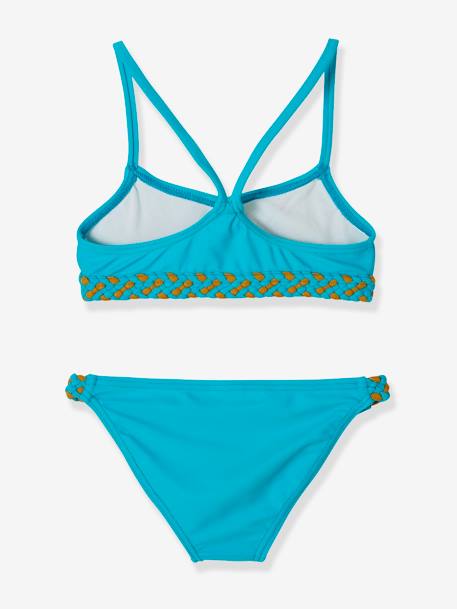 Maillot de bain 2 pièces fille TURQUOISE FONCE 2 - vertbaudet enfant 