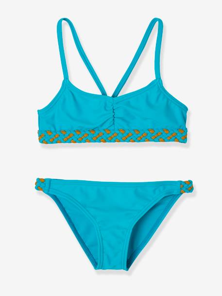 Maillot de bain 2 pièces fille TURQUOISE FONCE 1 - vertbaudet enfant 