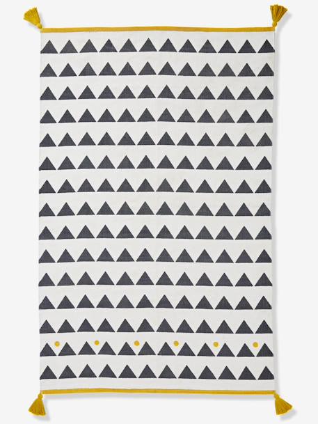 Tapis à pompons et triangles Noir et blanc 1 - vertbaudet enfant 