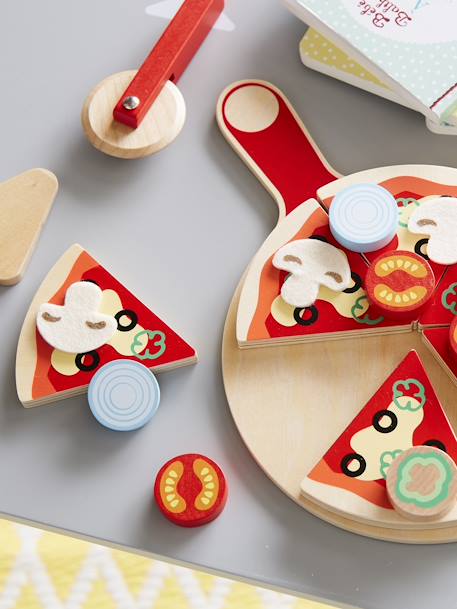 Set pizza en bois FSC® multicolore 2 - vertbaudet enfant 