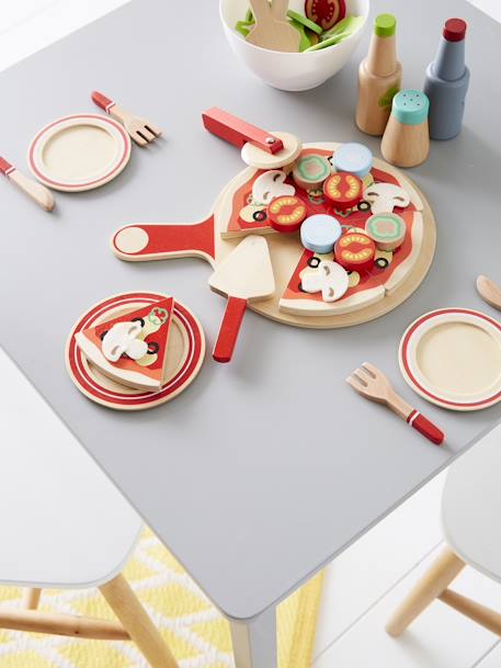 Set pizza en bois FSC® multicolore 1 - vertbaudet enfant 