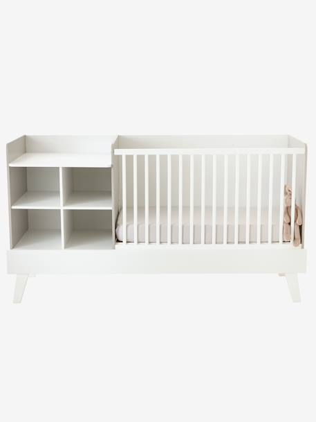 Lit combiné 4 en 1 évolutif avec rangements et table à langer COMBINID BLANC / BOIS+blanc/gris 10 - vertbaudet enfant 