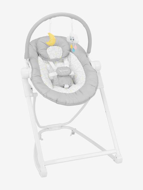 Transat en hauteur BADABULLE Compact’Up gris clair (candy)+gris foncé (moonlight) 1 - vertbaudet enfant 