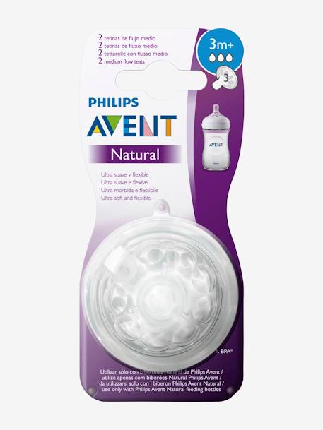 Lot de 2 tétines Philips AVENT Natural, 5 débits transparent 9 - vertbaudet enfant 