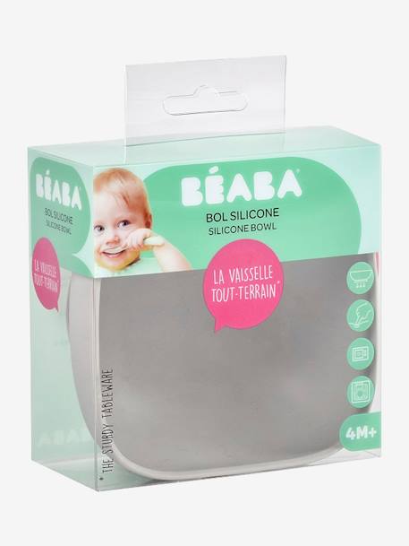 Bol en silicone avec ventouse BEABA gris+vert+vert 3 - vertbaudet enfant 