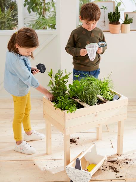 Carré potager en bois beige 2 - vertbaudet enfant 