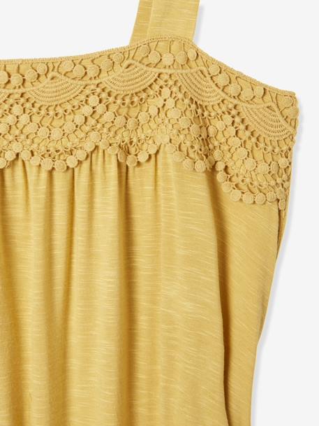 Robe longue de maternité col macramé JAUNE SAFRAN 3 - vertbaudet enfant 