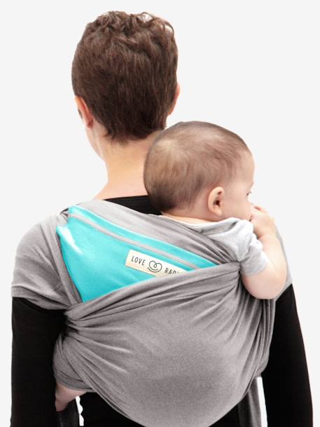 Echarpe de portage L'originale LOVE RADIUS by JE PORTE MON BEBE gris clair/turquoise 6 - vertbaudet enfant 