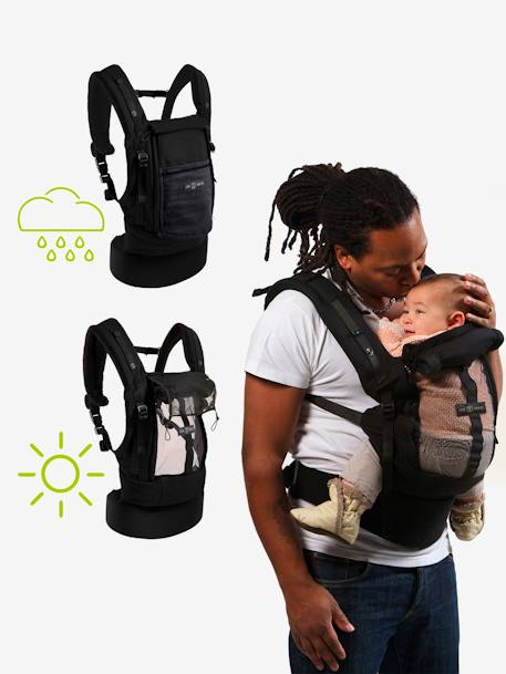 Pack Bundle porte-bébé + réhausseur + cale-tête PhysioCarrier LOVE RADIUS by JE PORTE MON BEBE noir/anthracite 7 - vertbaudet enfant 