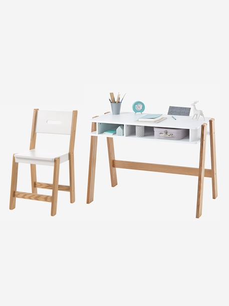 Bureau enfant LIGNE ARCHITEKT blanc/bois+rose+vert 5 - vertbaudet enfant 