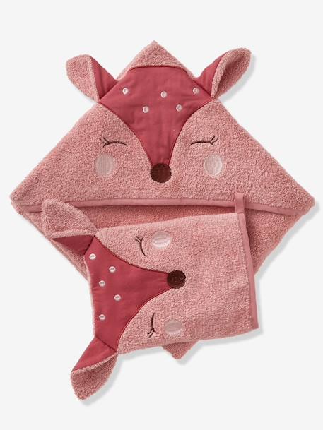 Coffret cape de bain + gant Biche blush+vert 4 - vertbaudet enfant 