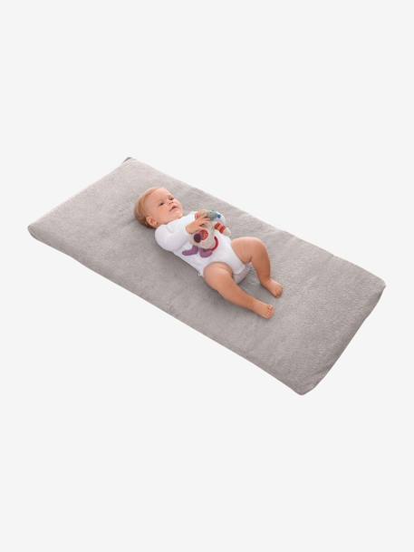 Matelas bébé de voyage vertbaudet gris clair/blanc 1 - vertbaudet enfant 