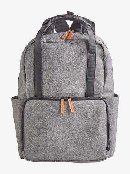 Sac à dos à langer vertbaudet denim bleached+gris chiné 7 - vertbaudet enfant 