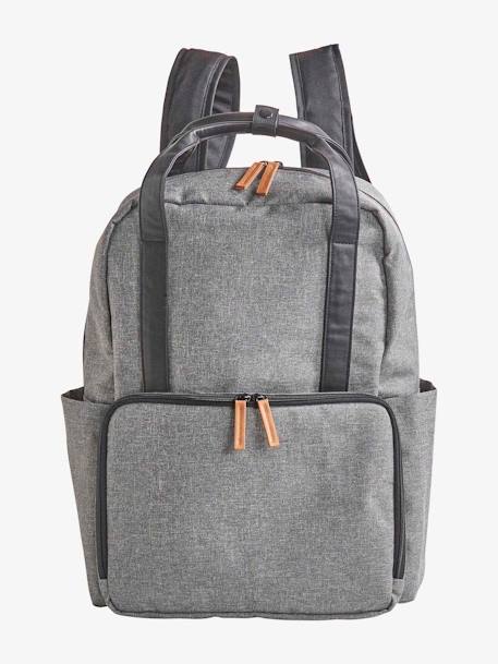 Sac à dos à langer vertbaudet denim bleached+gris chiné 8 - vertbaudet enfant 