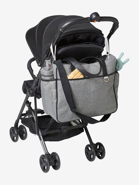 Sac à langer City vertbaudet gris chiné 4 - vertbaudet enfant 