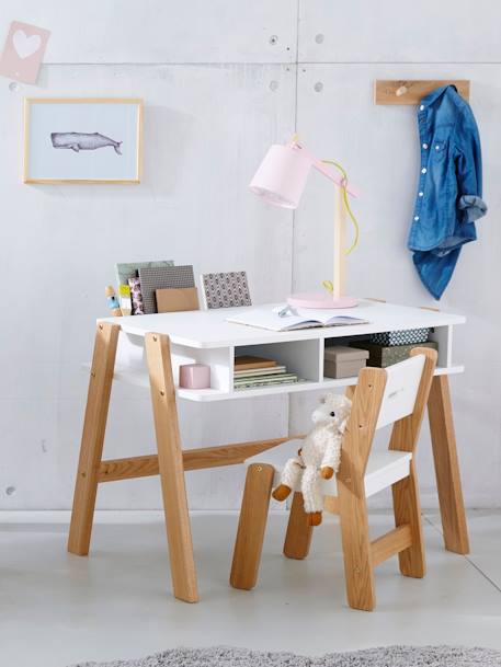 Bureau maternelle LIGNE ARCHITEKT blanc/bois 2 - vertbaudet enfant 