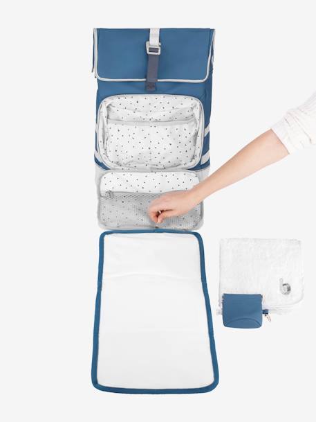 Sac à dos à langer BABYMOOV Le Sancy bleu mineral+gris smokey 7 - vertbaudet enfant 