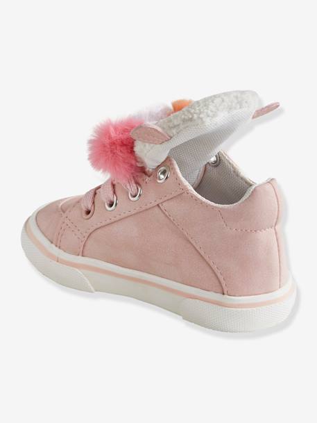 Baskets montantes bébé fille 3 pompons rose clair 4 - vertbaudet enfant 