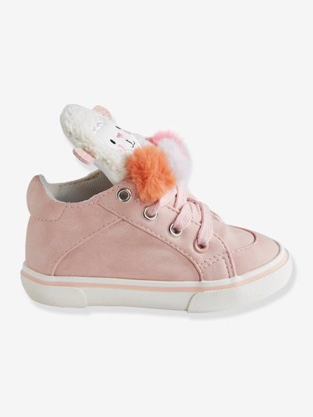 Baskets montantes bébé fille 3 pompons rose clair 3 - vertbaudet enfant 