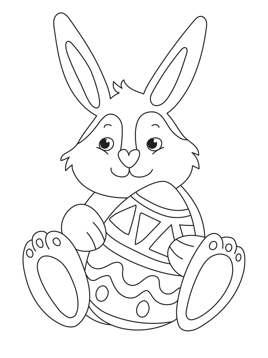 lapin a colorier